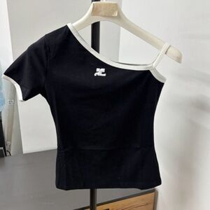 Courreges Irregular Style Short-Sleeved T-shirt